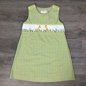 Alennys Smocked Dress Giraffes